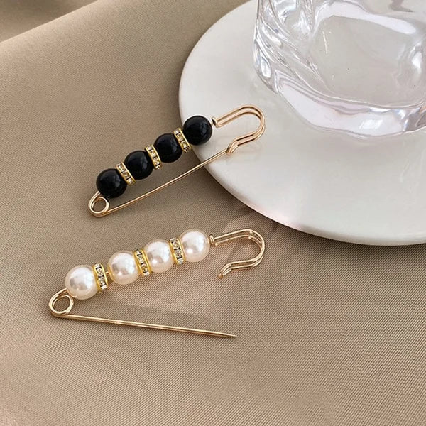 🔥Fancy Rhinestones Pearls Safety Pin Brooch