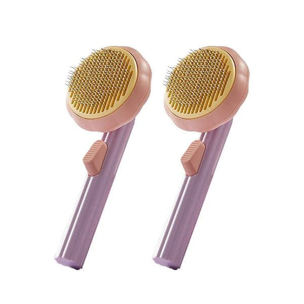 🎉Hot Selling🐈Pumpkin Pet CombPet Grooming Self Cleaning Slicker Brush for Dogs Cats Puppy Rabbit