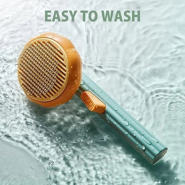 🎉Hot Selling🐈Pumpkin Pet CombPet Grooming Self Cleaning Slicker Brush for Dogs Cats Puppy Rabbit